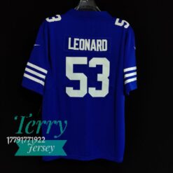 Indianapolis Colts Shaquille Leonard Vapor Limited Alternate Royal Jersey - back