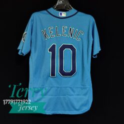 Jarred Kelenic #10 Seattle Mariners Light Blue Jersey - back