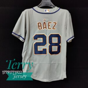 Javier Baez Detroit Tigers Road Jersey - Gray - back