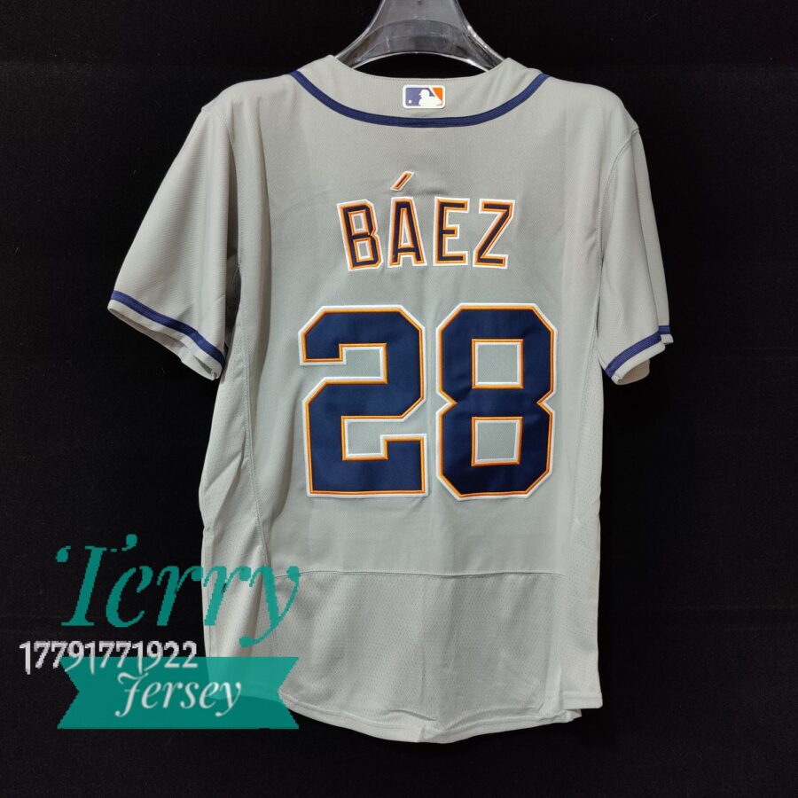 Javier Baez Detroit Tigers Road Jersey - Gray - back