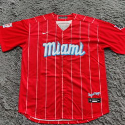 Jazz Chisholm Jr. Miami Marlins City Connect Player Jersey - Red