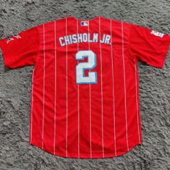 Jazz Chisholm Jr. Miami Marlins City Connect Player Jersey - Red back