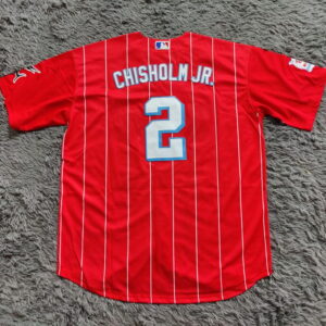 Jazz Chisholm Jr. Miami Marlins City Connect Player Jersey - Red back