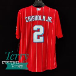 Jazz Chisholm Jr. Miami Marlins City Connect Player Jersey - Red - back