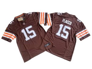 Joe Flacco 15 Cleveland Browns Brown Vapor Limited Jersey