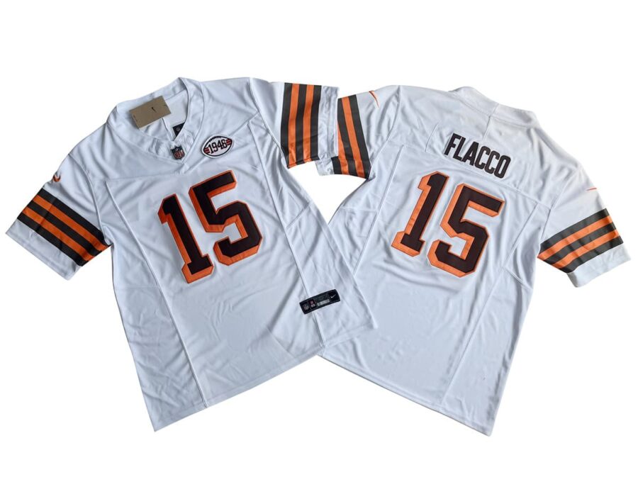 Joe Flacco 15 Cleveland Browns White 1946 Collection Alternate Vapor Limited Jersey