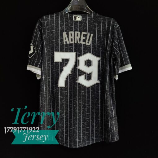 Jose Abreu Chicago White Sox Black 2021 City Connect Jersey - back
