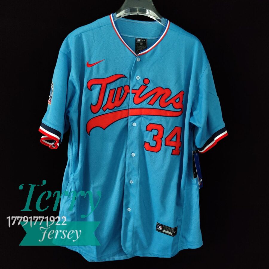 Kirby Puckett Minnesota Twins Blue Jersey