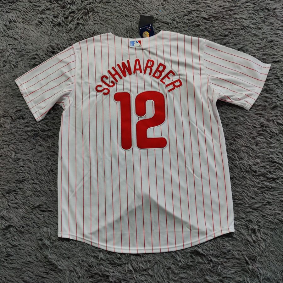 Kyle Schwarber Philadelphia Phillies Player Jersey - White - back