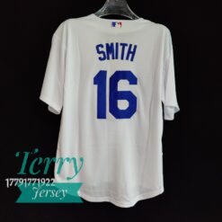 Los Angeles Dodgers Will Smith #16 White Jersey - back