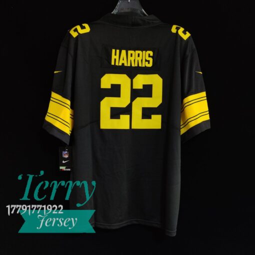 Najee Harris Pittsburgh Steelers Alternate Player Jersey – Black - back