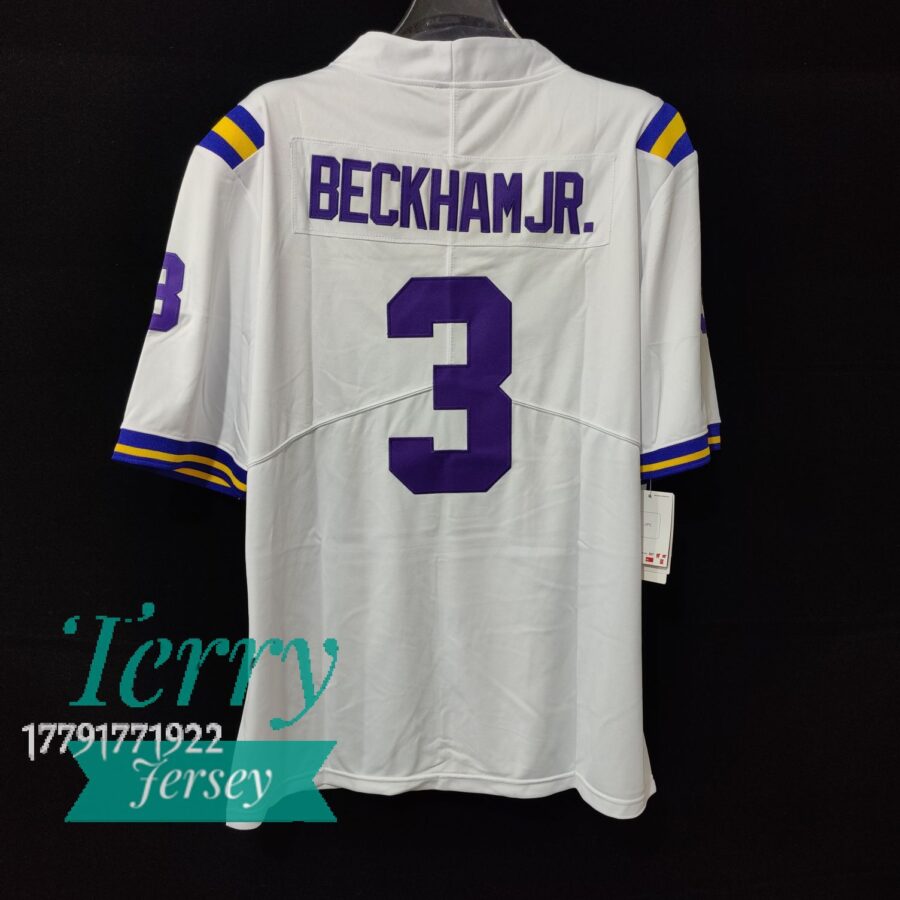 Odell Beckham Jr. LSU Tigers Alumni Player Game Jersey - White - back