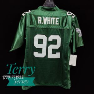 Reggie White Kelly Green Philadelphia Eagles 1992 Throwback Retired Player Jersey - back