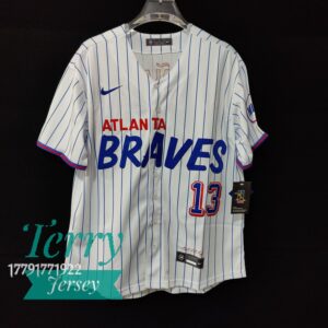 Ronald Acuña Jr. #13 Atlanta Braves White 2021 City Connect Jersey