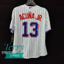 Ronald Acuña Jr. #13 Atlanta Braves White 2021 City Connect Jersey - back