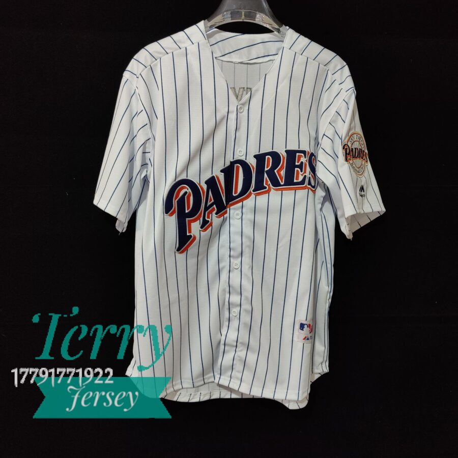 San Diego Padres Tony Gwynn White Pinstripes Rawlings Jersey