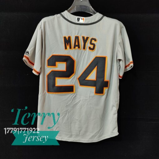 San Francisco Giants Willie Mays Jersey Gray - back