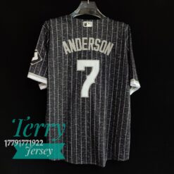 Tim Anderson Chicago White Sox Black 2021 City Connect Jersey - back