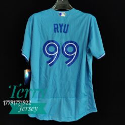 Toronto Blue Jays Hyun Jin Ryu Powder Blue Alternate Jersey - back