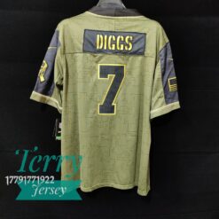 Trevon Diggs Dallas Cowboys Olive 2021 Salute To Service Limited Player Jersey - back
