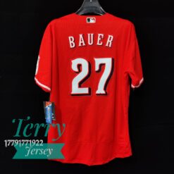 Trevor Bauer Cincinnati Reds Red Alternate Jersey - bck