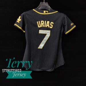 Women's Julio Urias Los Angeles Dodgers Black Golden Jersey - back