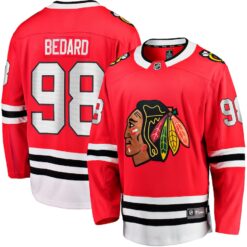 Men's Chicago Blackhawks Connor Bedard Fanatics Branded Red 2023 NHL Draft Home Breakaway Player Jersey