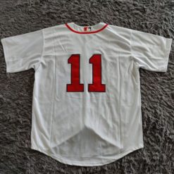Boston Red Sox Rafael Devers Nike White Home Limited Player Jersey back