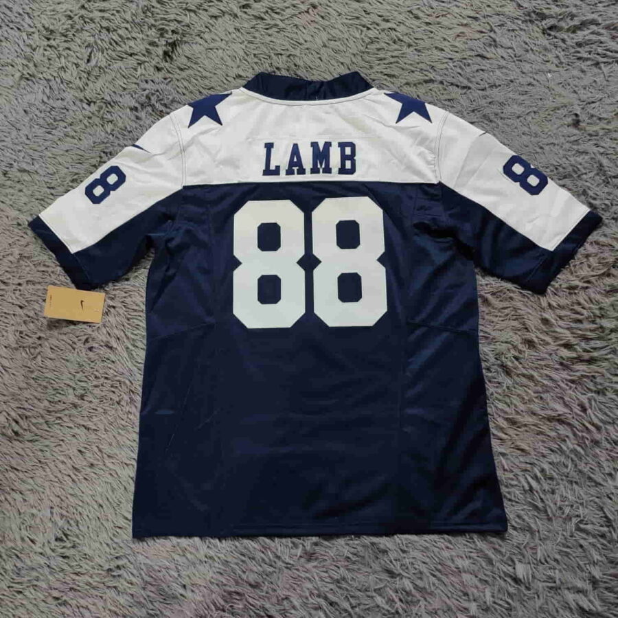 Dallas Cowboys CeeDee Lamb Nike Navy Alternate Game Team Jersey back