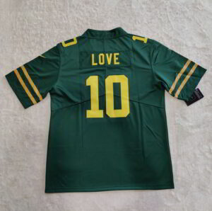 Green Bay Packers Jordan Love Nike Green Alternate Game Jersey back