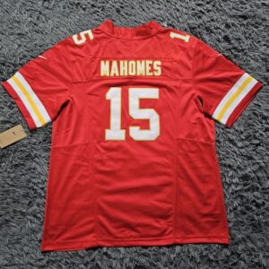 Kansas City Chiefs Patrick Mahomes Nike Red Super Bowl LVIII Game Jersey back