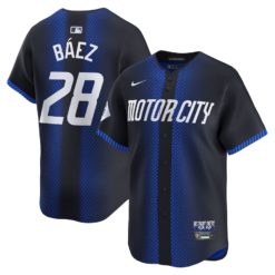 Men's Detroit Tigers Javier Baez Nike Navy 2024 City Connect Limited Jersey