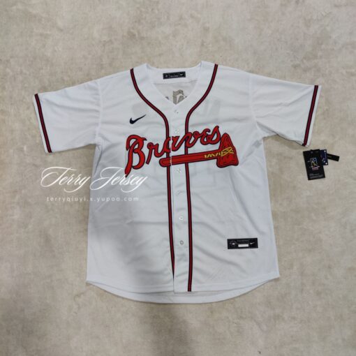 Atlanta Braves Ronald Acuna Jr. White Home Replica Player Name Jersey