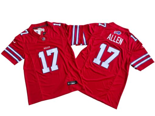 Josh Allen 17 Buffalo Bills Red Vapor Limited Jersey