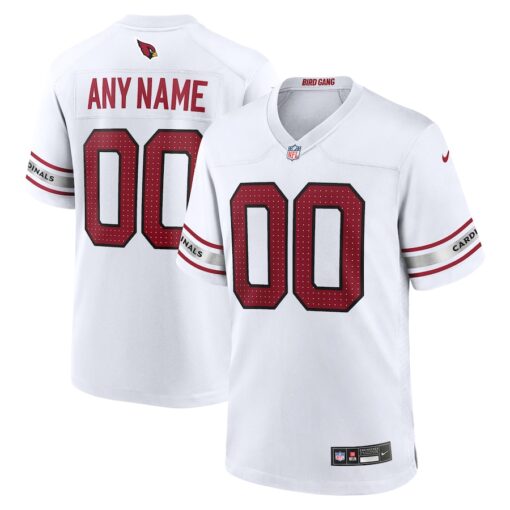 Men's Arizona Cardinals White Custom Game Jersey