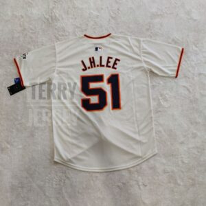 San Francisco Giants Jung Hoo Lee Cream Home Replica Player Jersey back