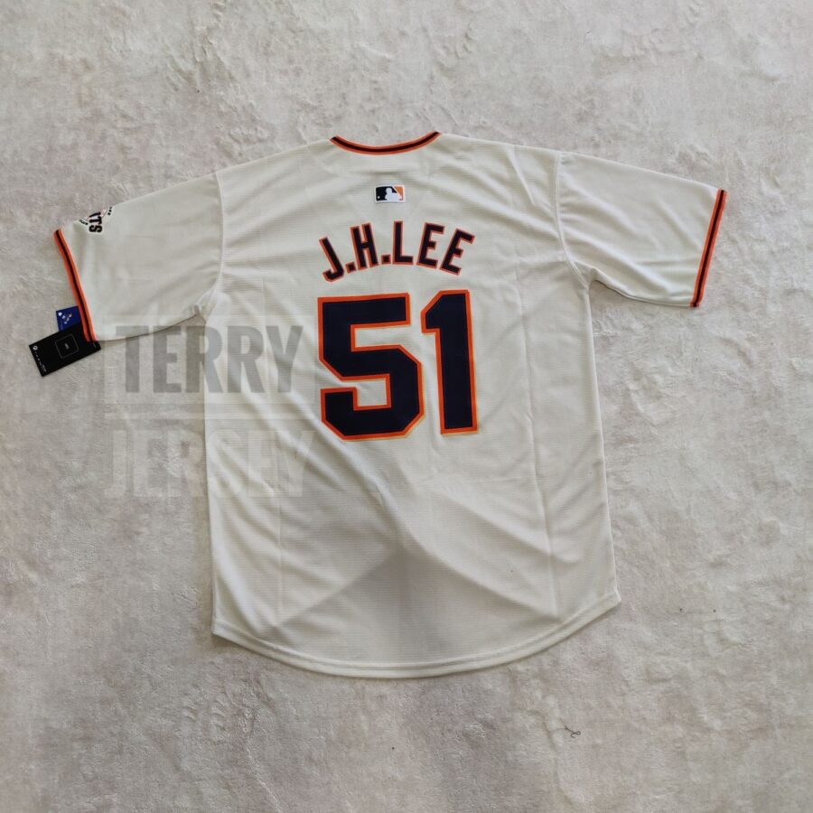 San Francisco Giants Jung Hoo Lee Cream Home Replica Player Jersey back