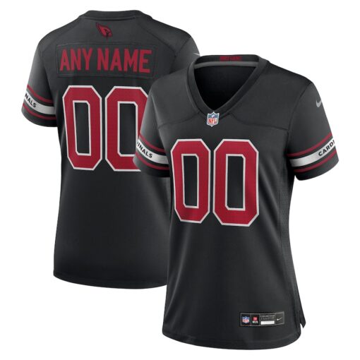 Women's Arizona Cardinals Black Alternate Custom Game Jersey