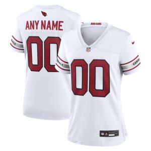 Women's Arizona Cardinals White Custom Game Jersey