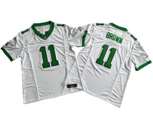 A.J. Brown Philadelphia Eagles White Green Vapor Limited Jersey