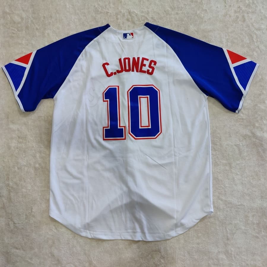 Atlanta Braves Chipper Jones White 2023 City Connect Jersey back