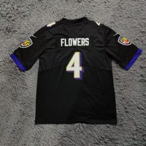 Baltimore Ravens Zay Flowers Black Vapor Limited Jersey back