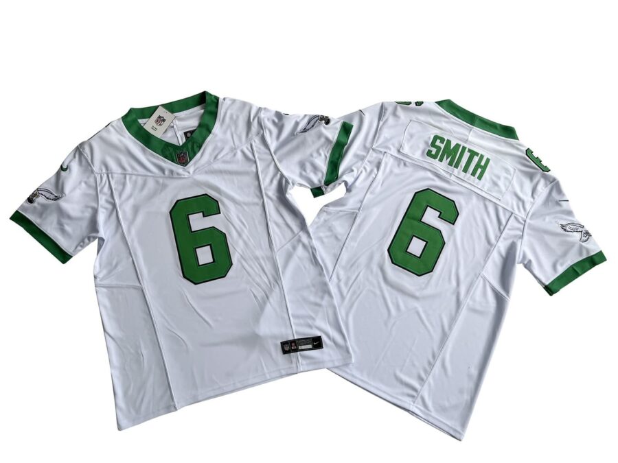 DeVonta Smith Philadelphia Eagles White Green Vapor Limited Jersey