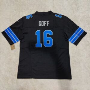 Jared Goff Detroit Lions Vapor Limited Jersey – Black back