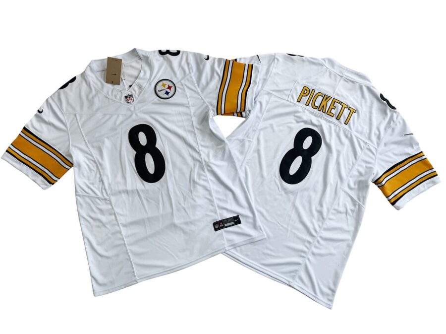 Kenny Pickett 8 Pittsburgh Steelers White Vapor Limited Jersey