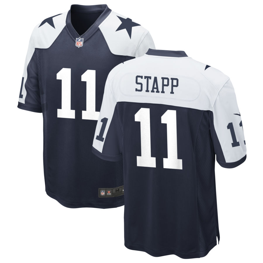 Scott Stapp 11 Dallas Cowboys Navy Alternate Jersey