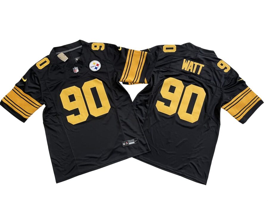 T_J_ Watt 90 Pittsburgh Steelers Black Alternate Vapor Limited Jersey