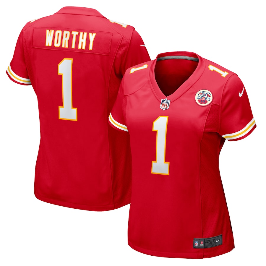 Women's Xavier Worthy Red Kansas City Chiefs Game Jersey