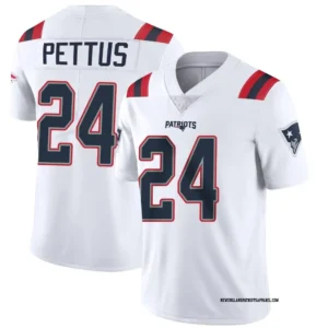 Dell Pettus White New England Patriots Limited Jersey