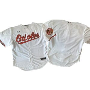 Baltimore Orioles Baseball White Jersey with Patch